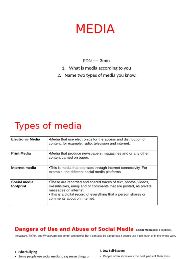 Understanding Media Types and Risks | PDF | Social Media | Popular ...