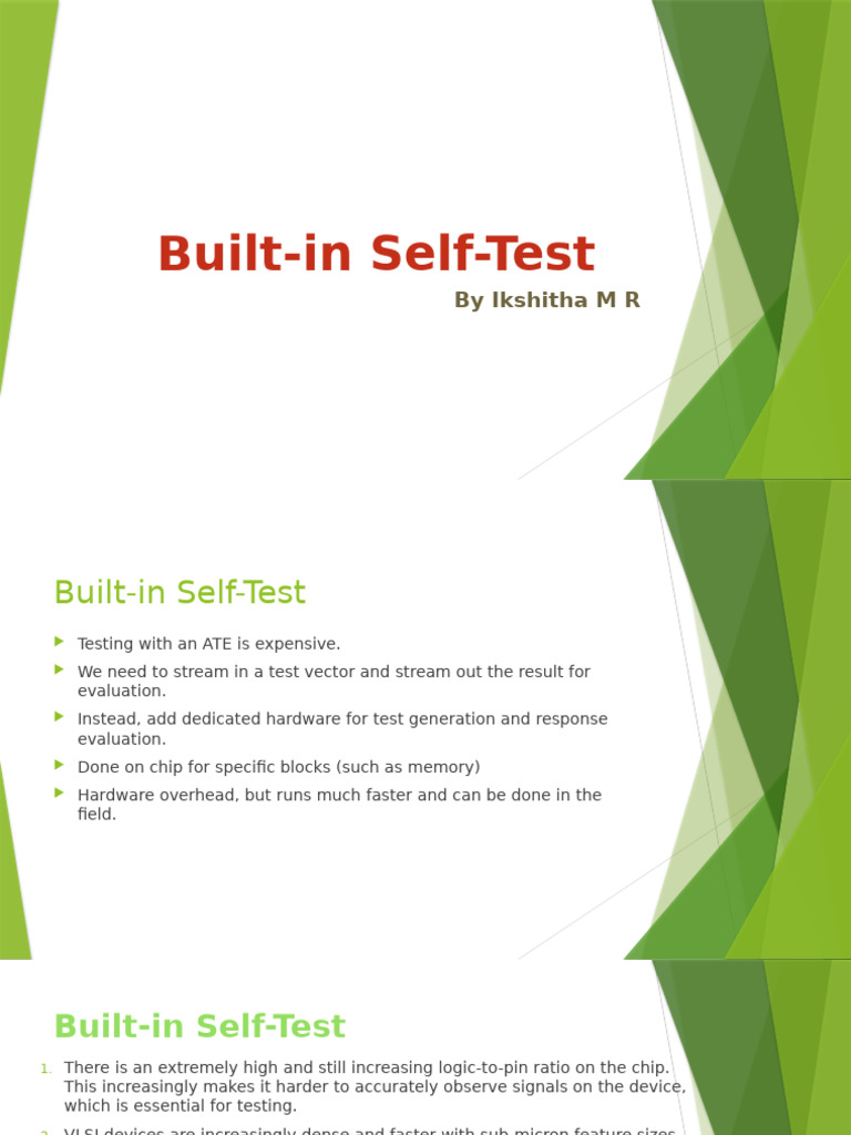 Built in Self Test | PDF | Computer Engineering | Digital Electronics
