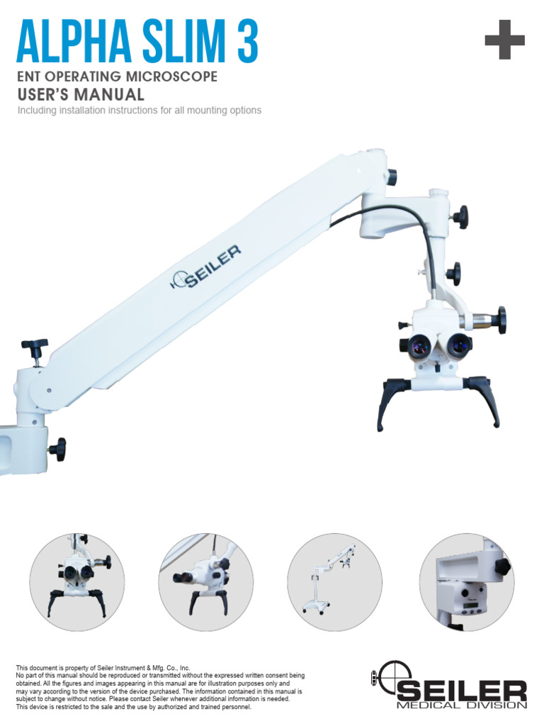 Alpha Slim 3 ENT Manual MED8001 Rev 3 2.4.19 | PDF | Screw | Nut (Hardware)