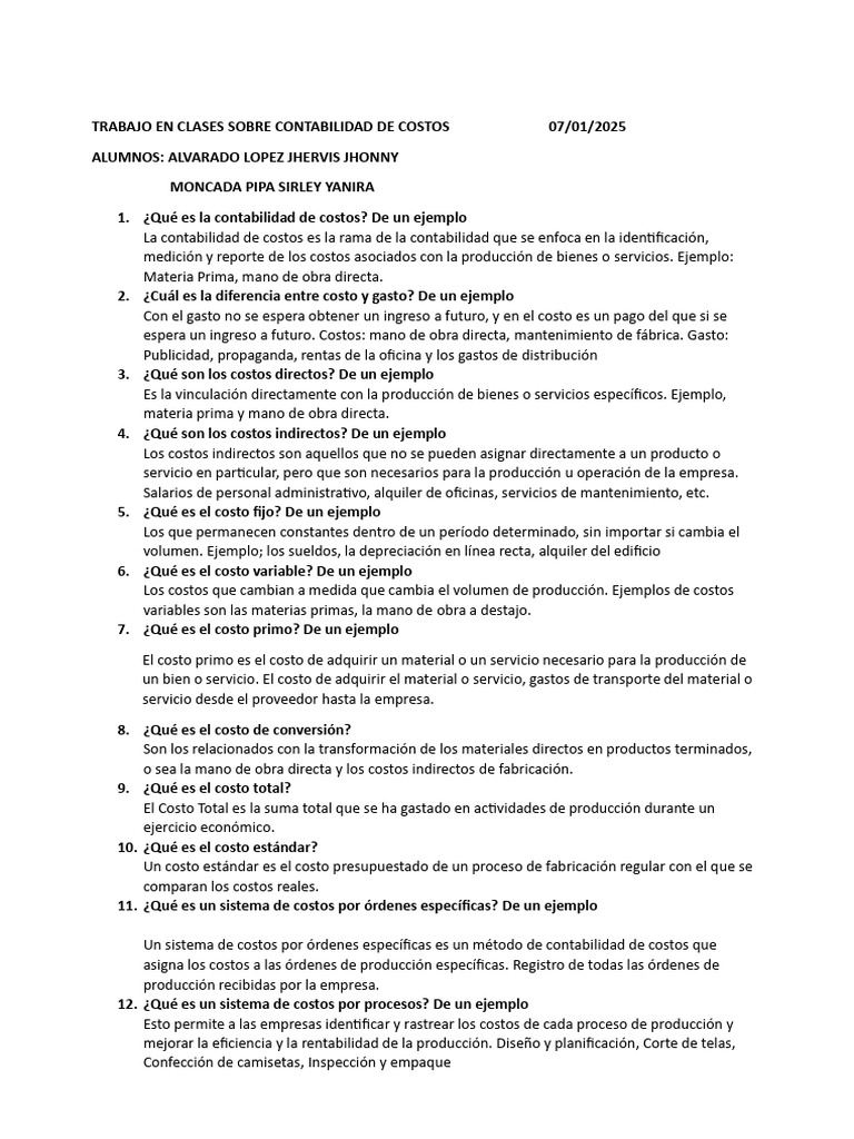 Guía Completa de Contabilidad de Costos | PDF | Costo | Contabilidad de ...