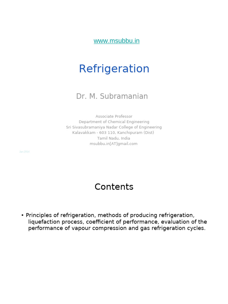 Gas Refrigeration Cycle Overview | PDF | Chlorofluorocarbon | Refrigeration
