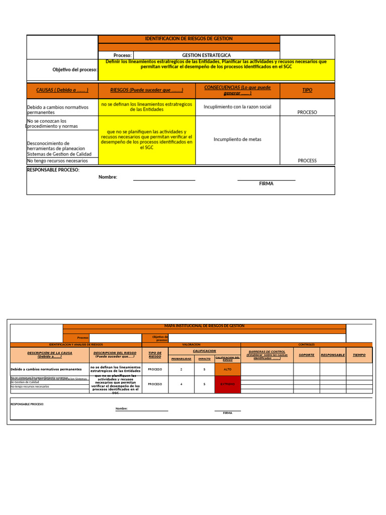 Matriz Riesgos Gestion - Formato | PDF | Sistema de manejo de calidad ...