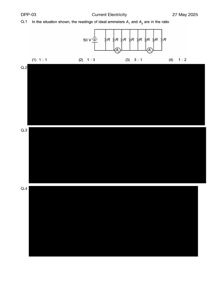 DPP-03 Current Electricity | PDF