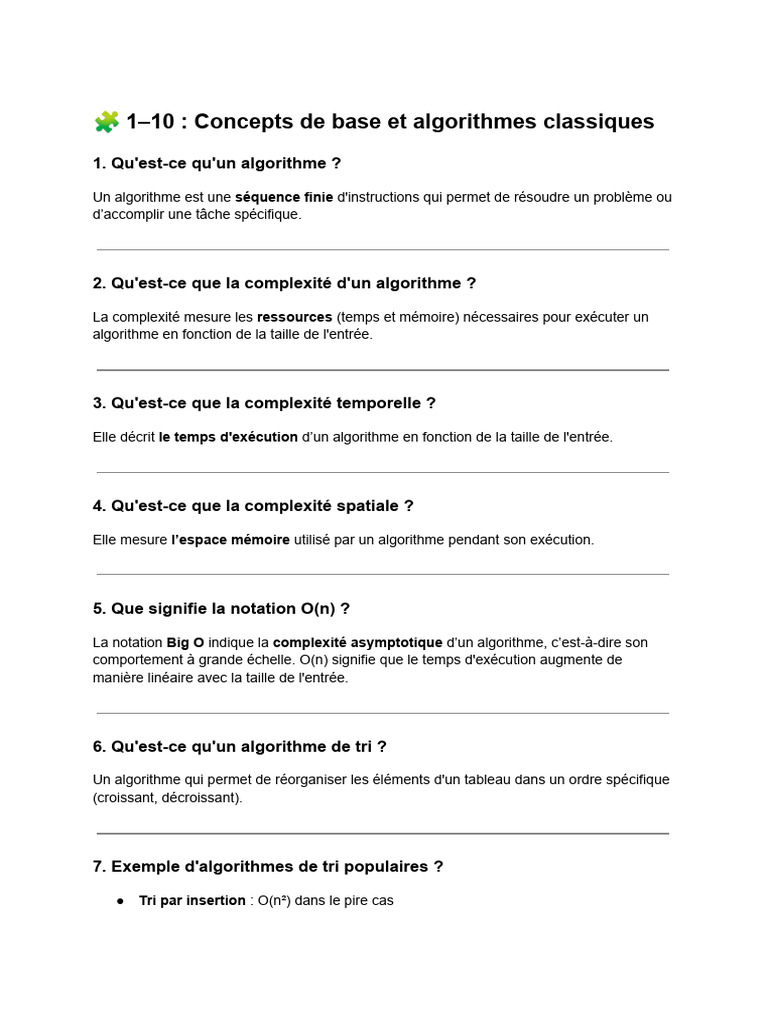 Introduction aux algorithmes et complexité | PDF | Théorie de la ...