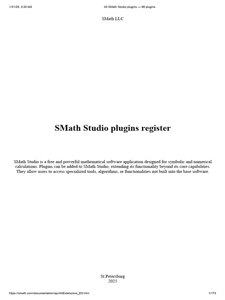 All SMath Studio Plugins | PDF | Rational Number | Microsoft Excel