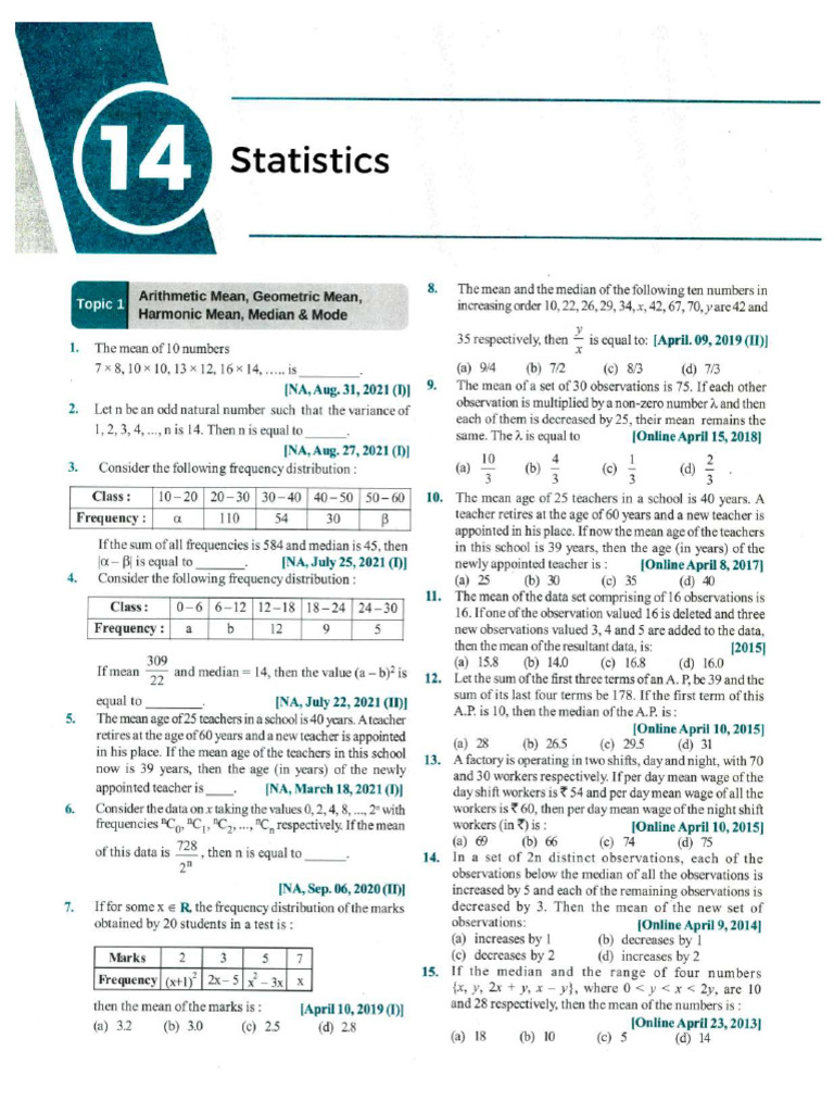 Statistics | PDF