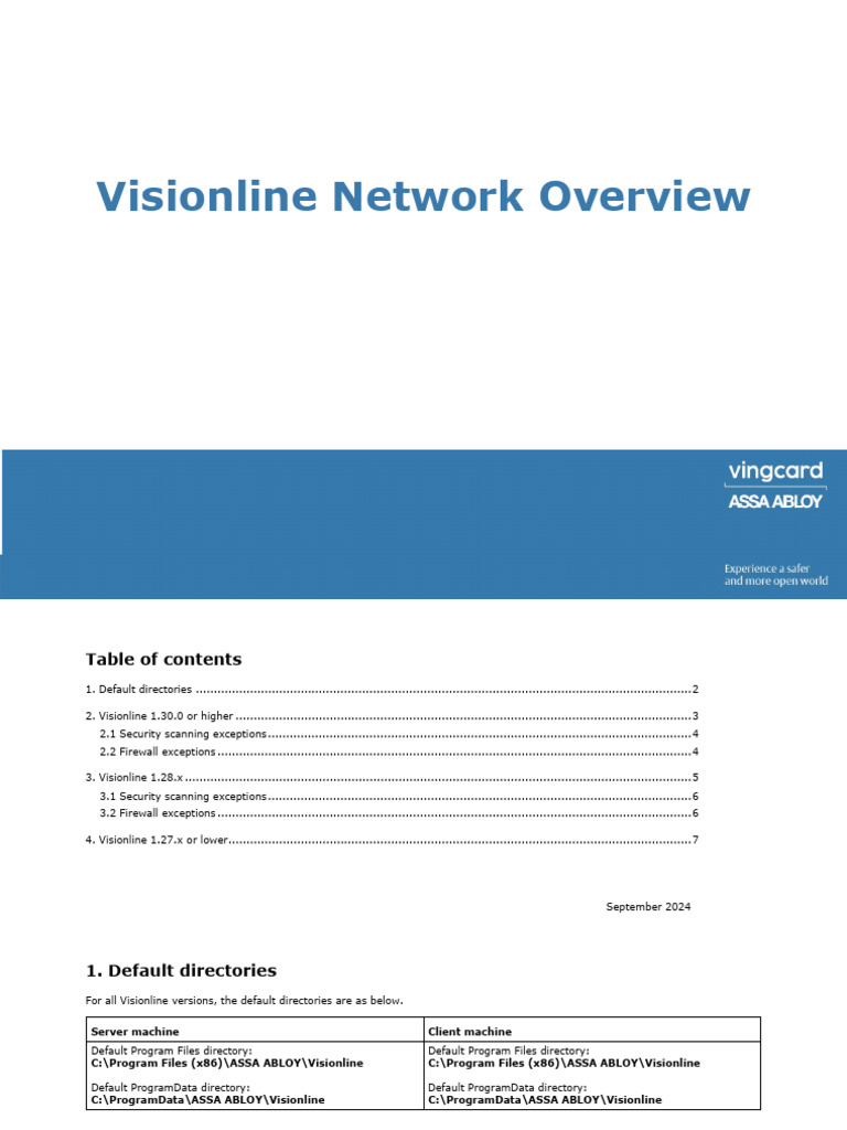 Visionline API Network Setup Guide | PDF | Port (Computer Networking ...