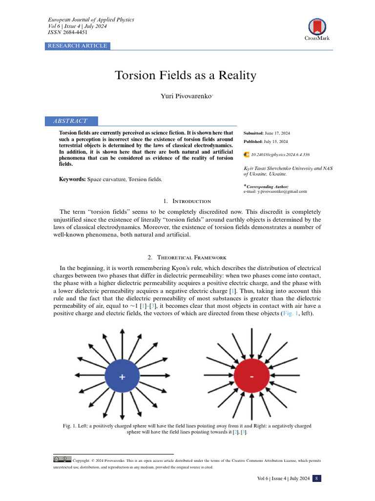 Torsion Fields As A Reality | PDF | Force | Earth's Magnetic Field