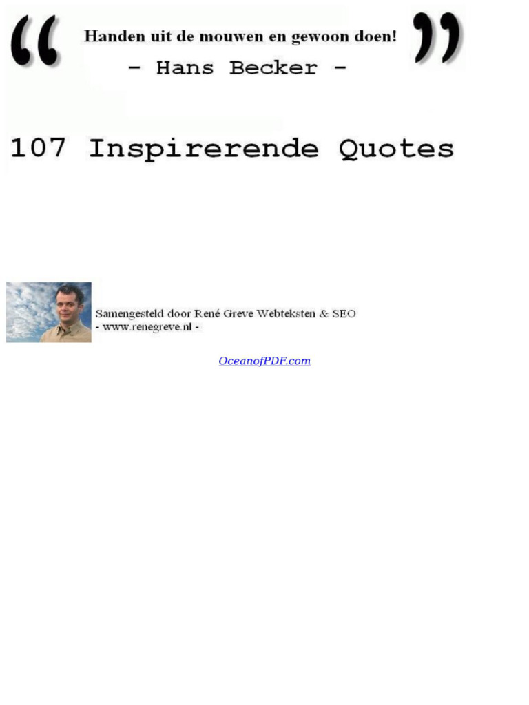 107 Inspirerende Quotes - Greve Rene | PDF, image size:768x1024