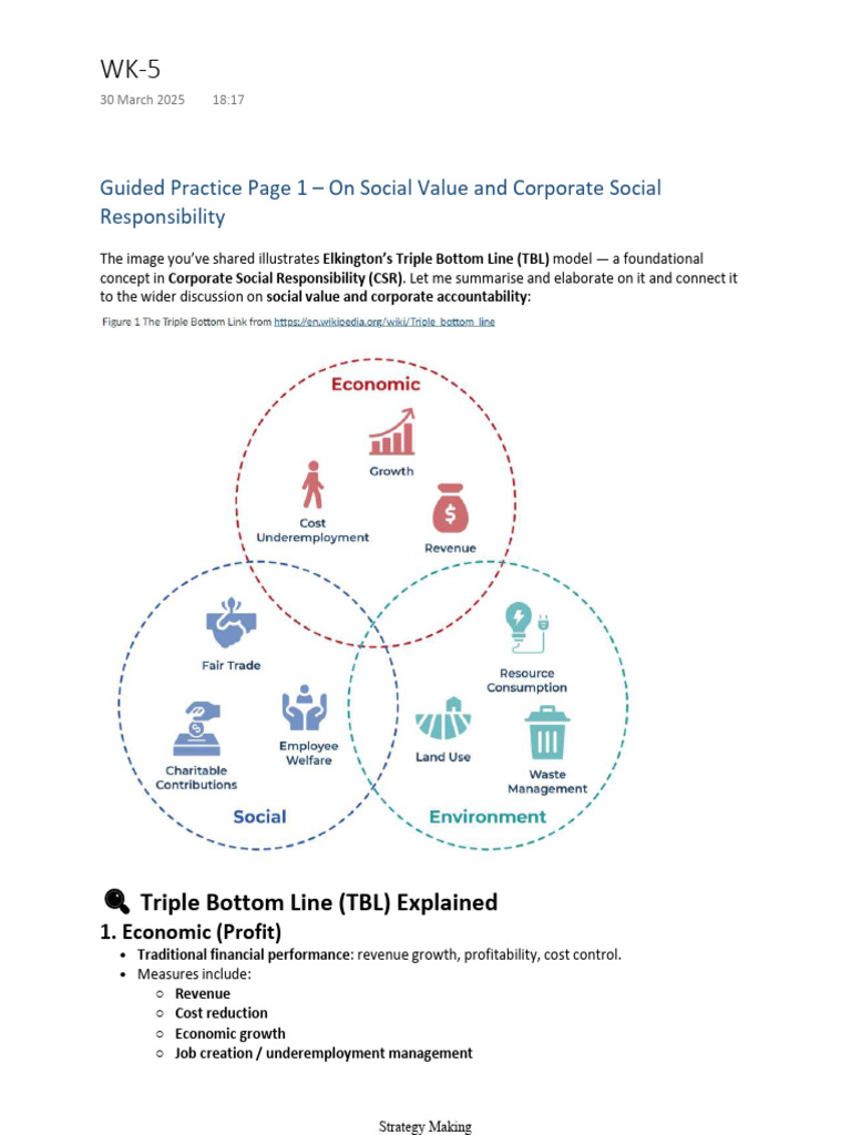 Understanding CSR and Social Value Strategies | PDF | Corporate Social ...