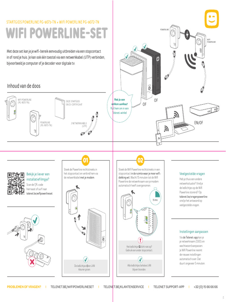 Guide d'installation Powerline PG-9072/73 | PDF | Wi-Fi | Mise en réseau
