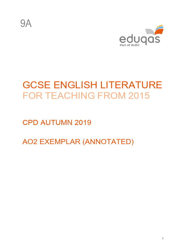GCSE English Literature AO2 Responses | PDF | Human Communication ...