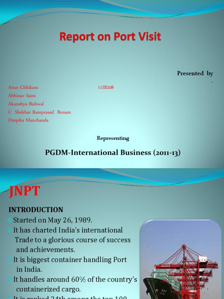 Overview of JNPT Port Operations | PDF | Tugboat | Port