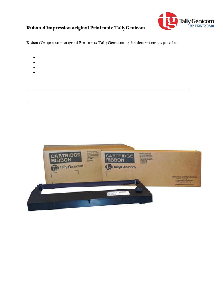 Rubans Dimpression Printronix Tallygenicom Et P8000 Pdf 