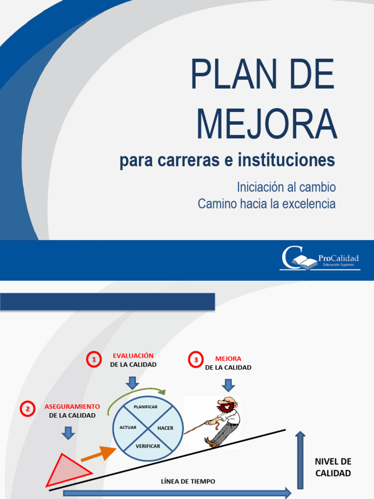 Plan de Mejora para Acreditación Educativa | PDF | Planificación