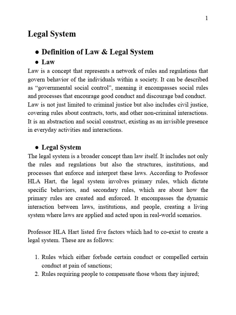 Overview of Legal Systems and Law | PDF | Precedent | Common Law