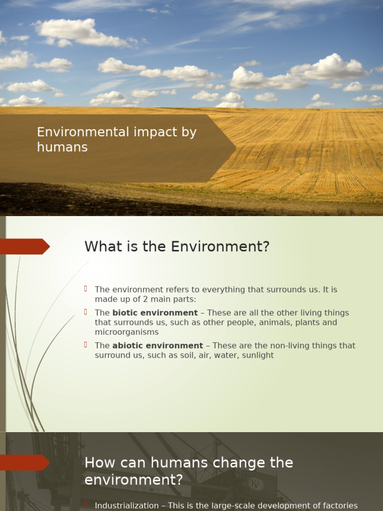 Human Impact on the Environment | PDF | Greenhouse Gas | Natural ...