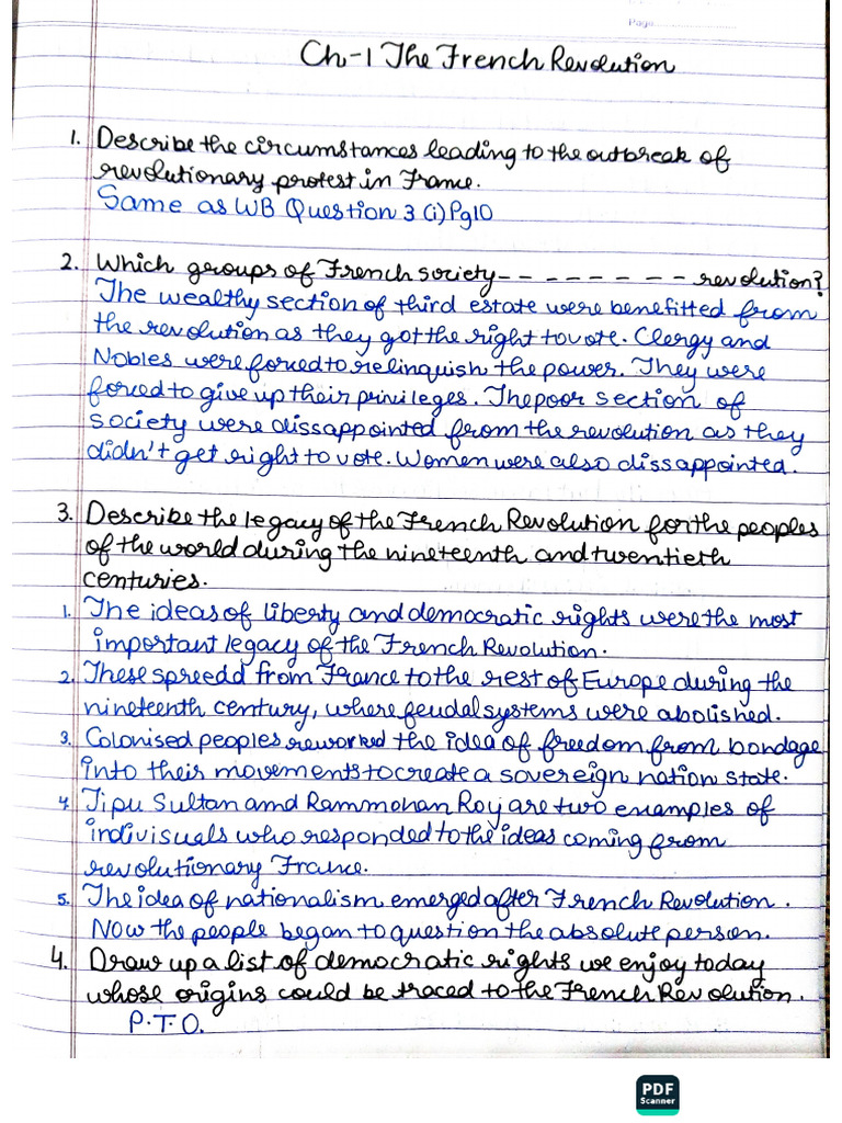 CH 1 French Revolution NB (History) | PDF