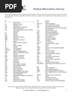 Download Medical Abbreviations Glossary by dbryant0101 SN8723349 doc pdf