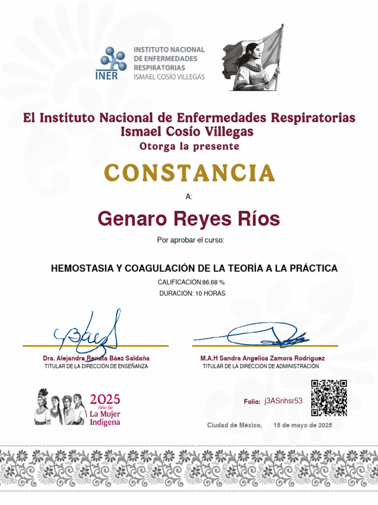 Hemostasia y Coagulación: Curso Aprobado | PDF