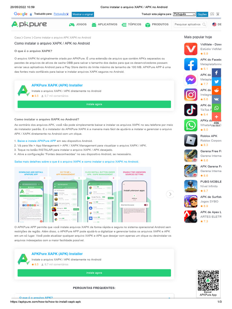 Como Instalar o Arquivo XAPK - APK No Android | PDF | Android (sistema ...