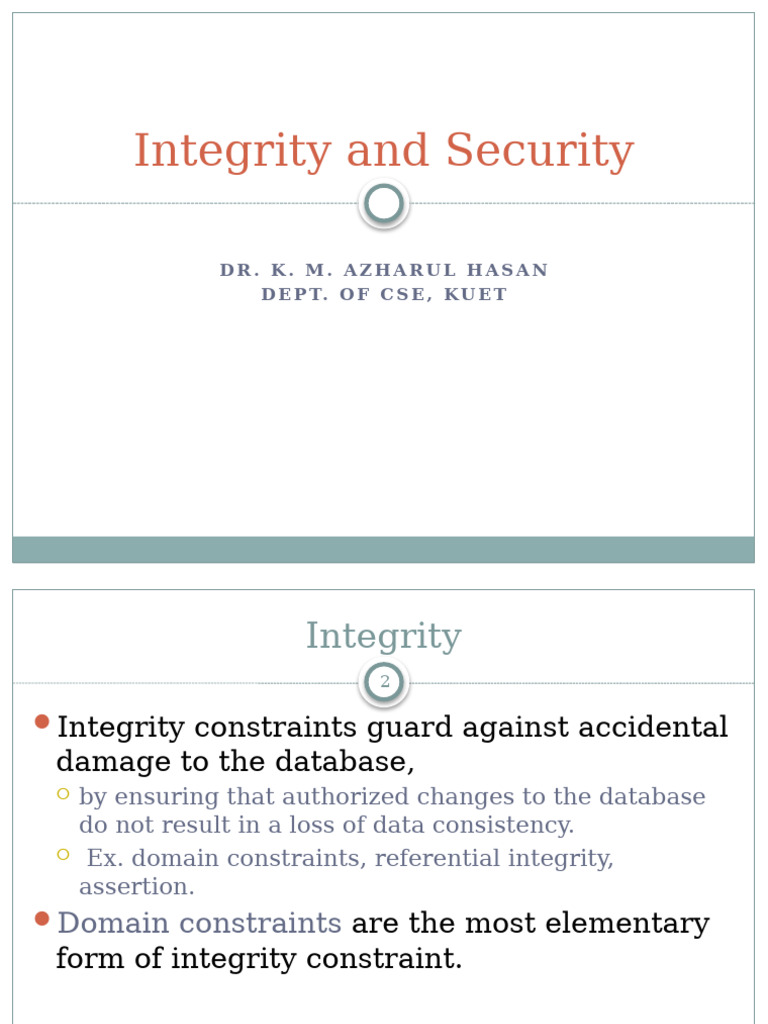 L6 - Integrity and Security | PDF | Computer Security | Security