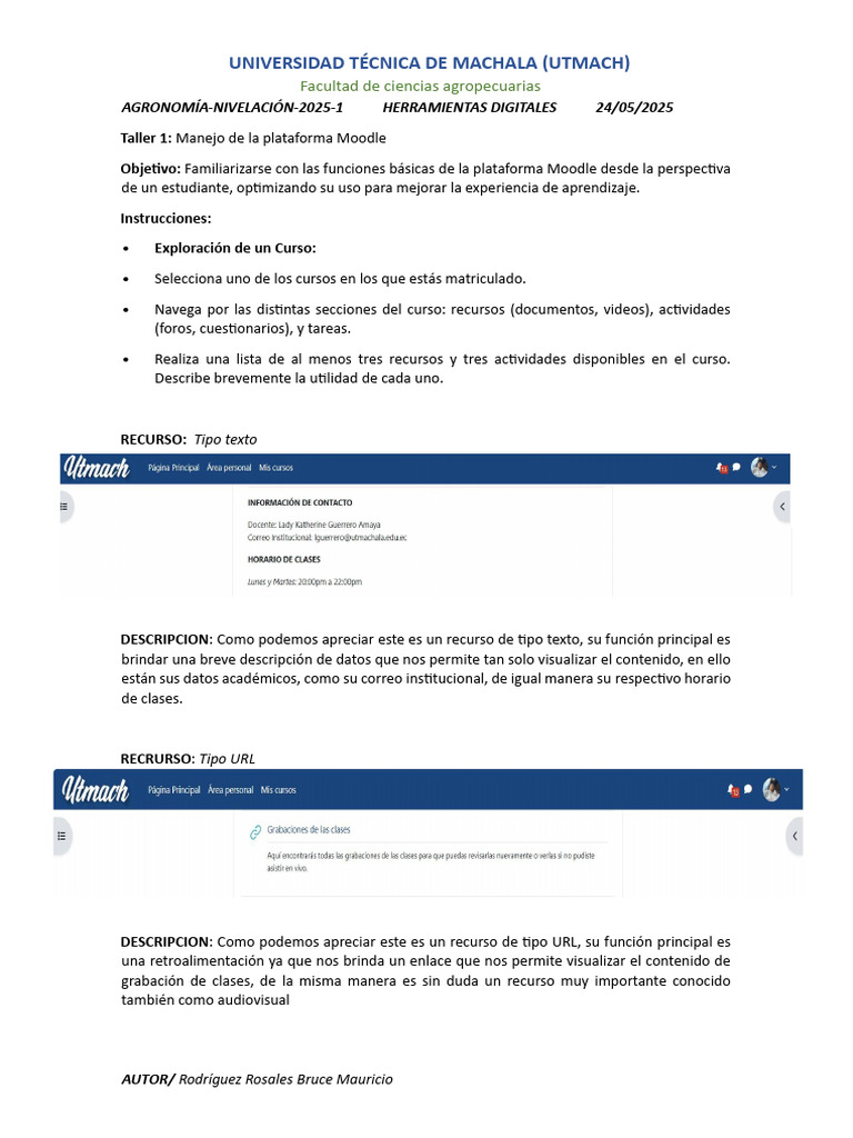 Uso Efectivo de Moodle en UTMACH | PDF | Moodle | Aprendizaje