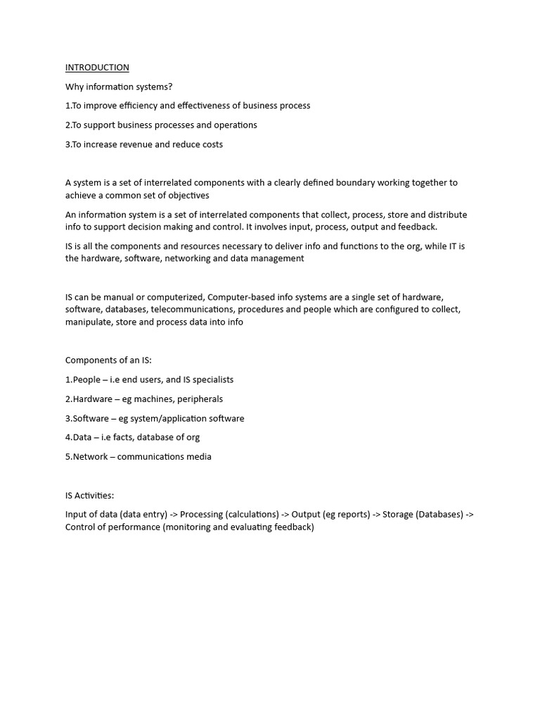 Understanding Information Systems and Structure | PDF | Intellectual ...