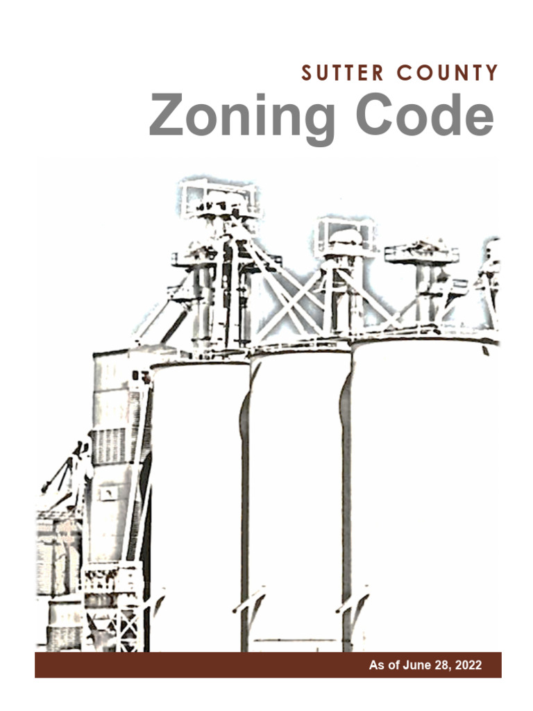 Zoning Code: Sutter County | PDF | Agriculture | Zoning