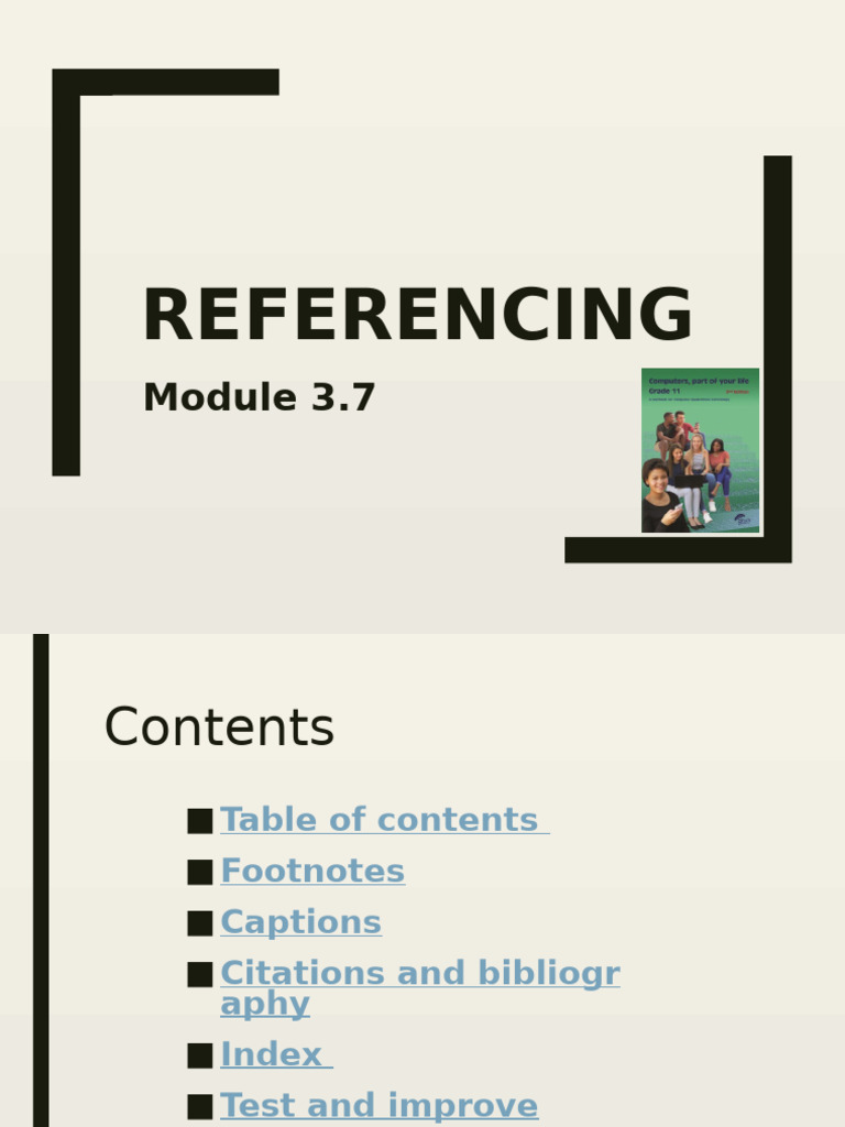Document Referencing Techniques Guide | PDF | Citation | Note (Typography)