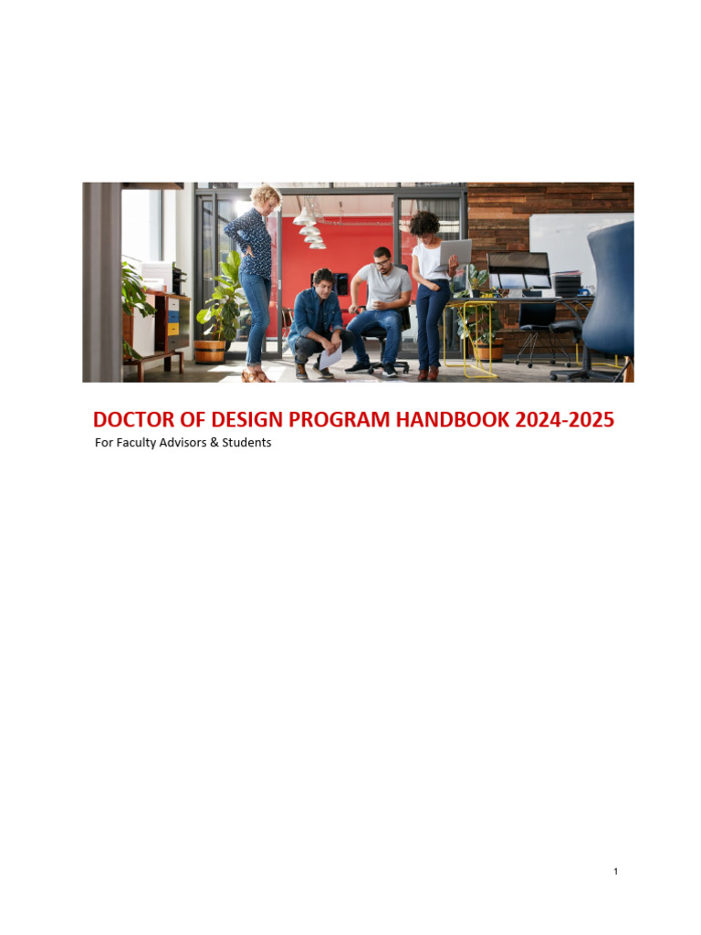 Doctor of Design Program Handbook 2024-2025 | PDF | Thesis | Doctorate
