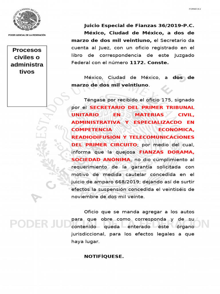36-2019 Acuse | PDF