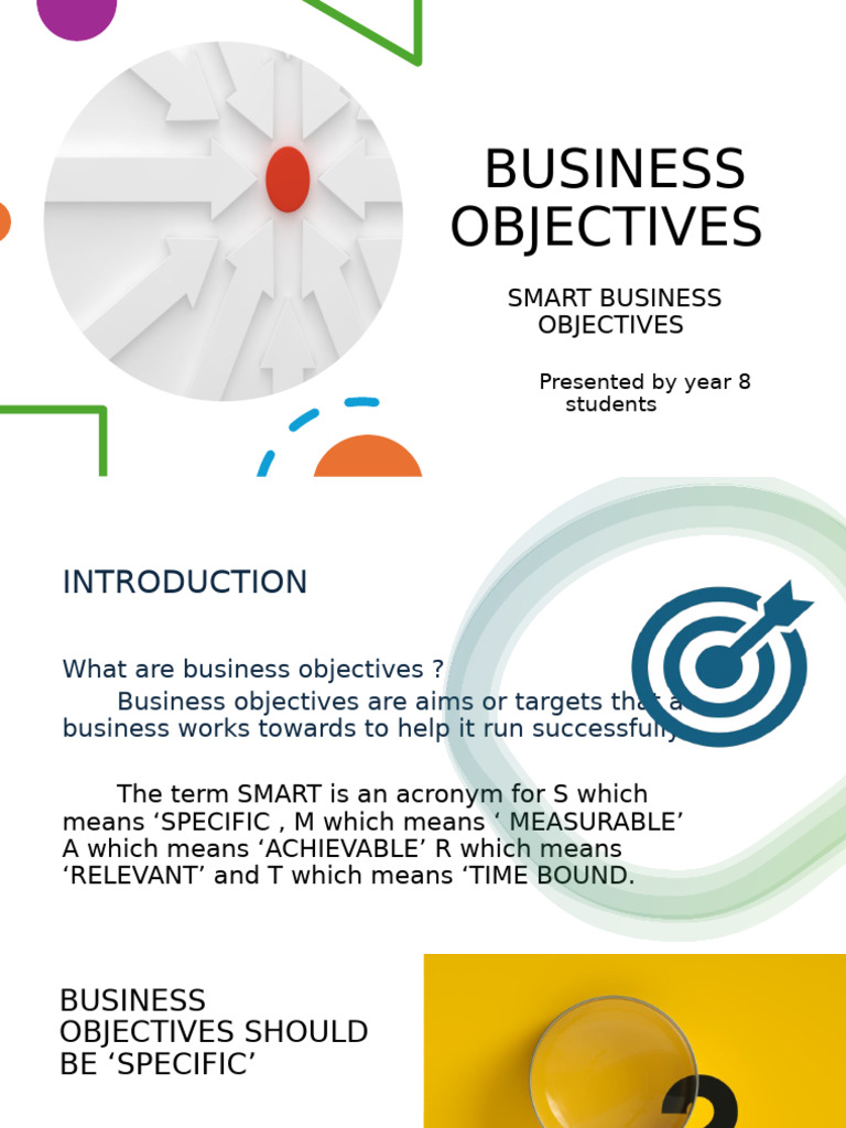 Business Objectives Year 8 | PDF | Goal | Business