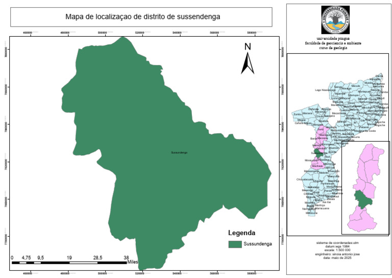 Mapa do Distrito de Sussundenga | PDF | Dados e informações geográficos ...