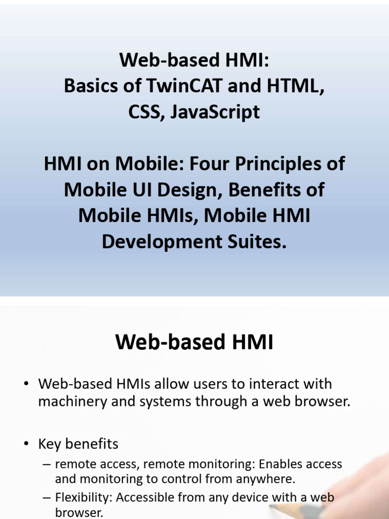 Web-Based HMI Development Overview | PDF | Html Element | Programmable ...