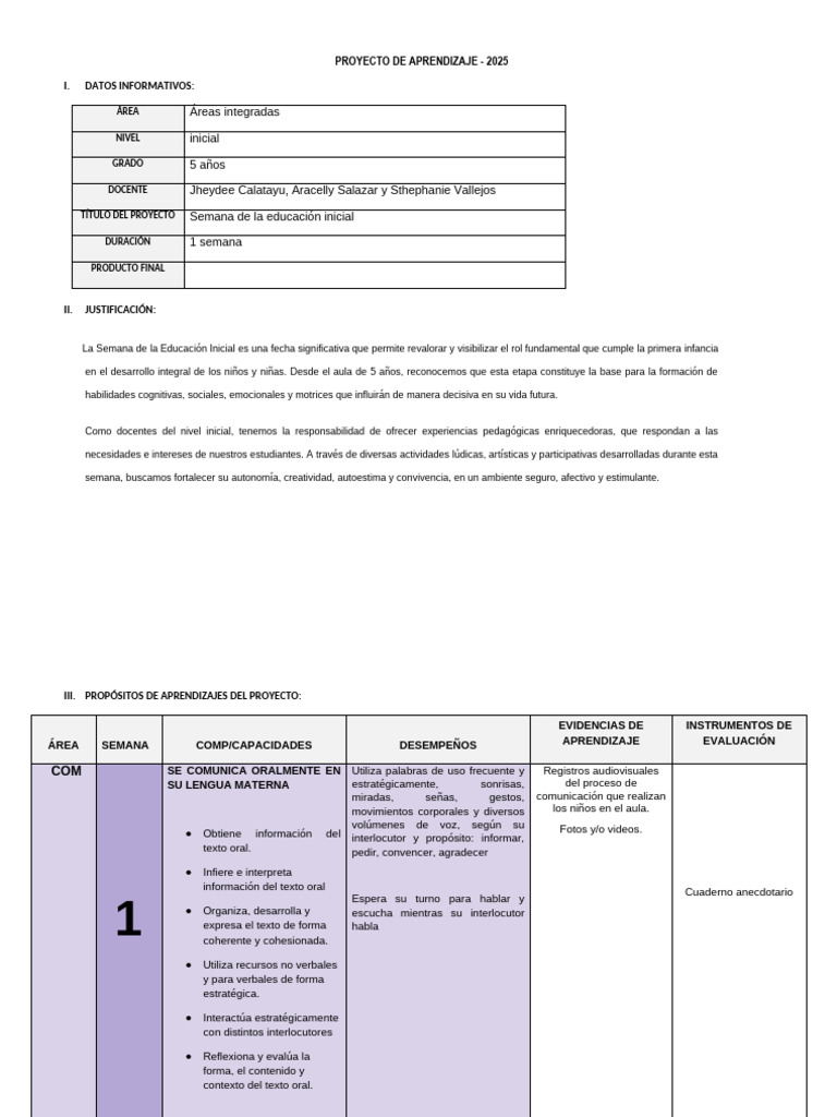 Semana de la Educación Inicial 2025 | PDF | Educación de la primera ...