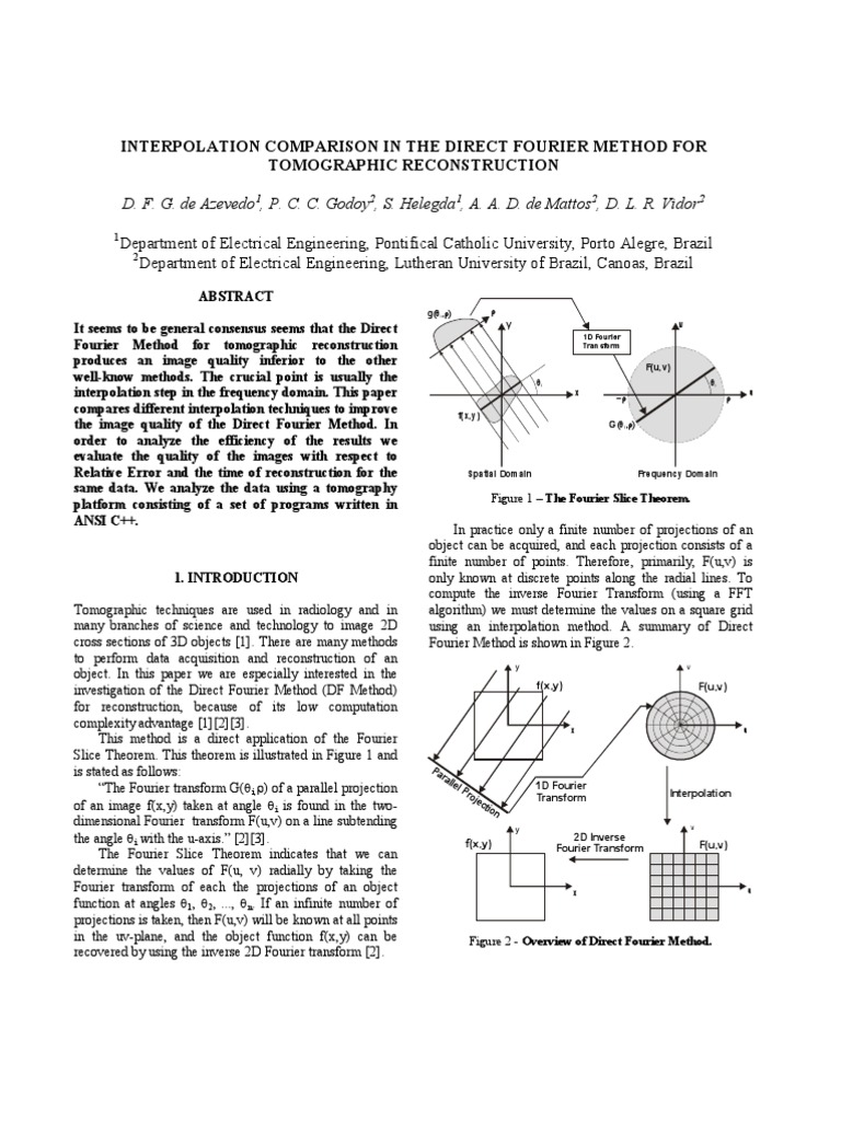Interpolation Techniques for Fourier Tomography | PDF | Interpolation ...