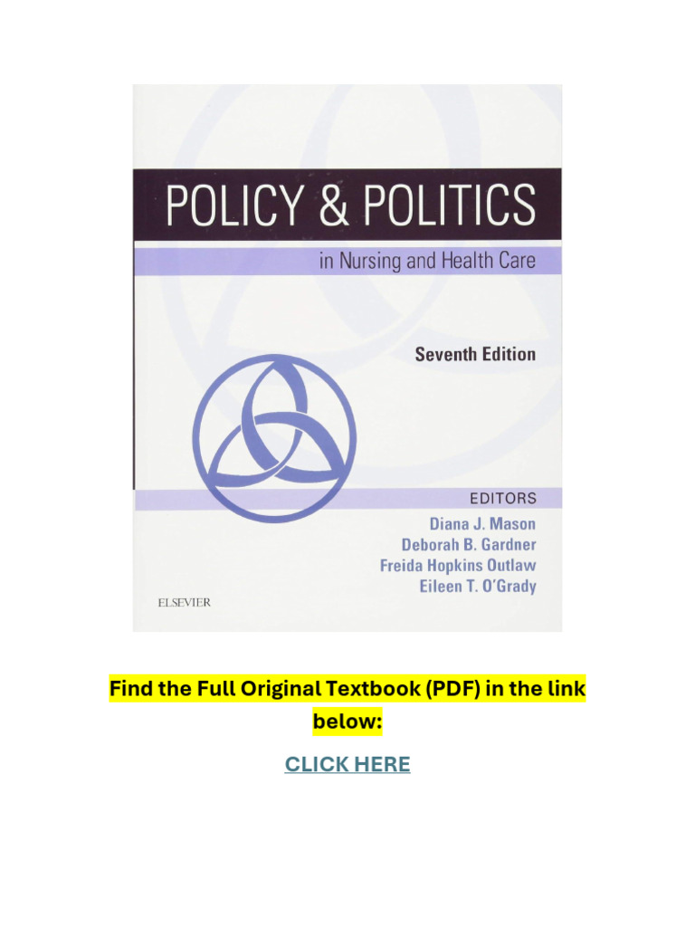 Nursing and Health Policy Textbook Guide | PDF | Health Care | Policy