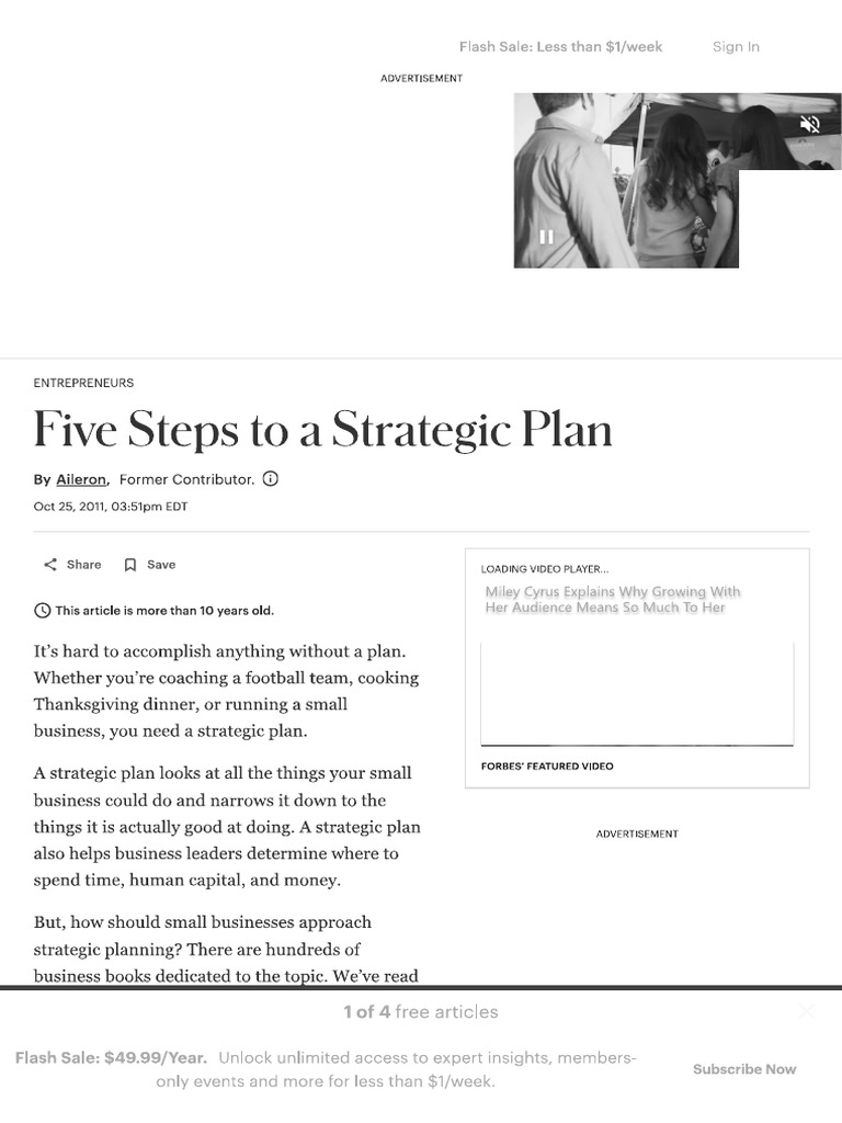 MOD 2 Five Steps To A Strategic Plan | PDF