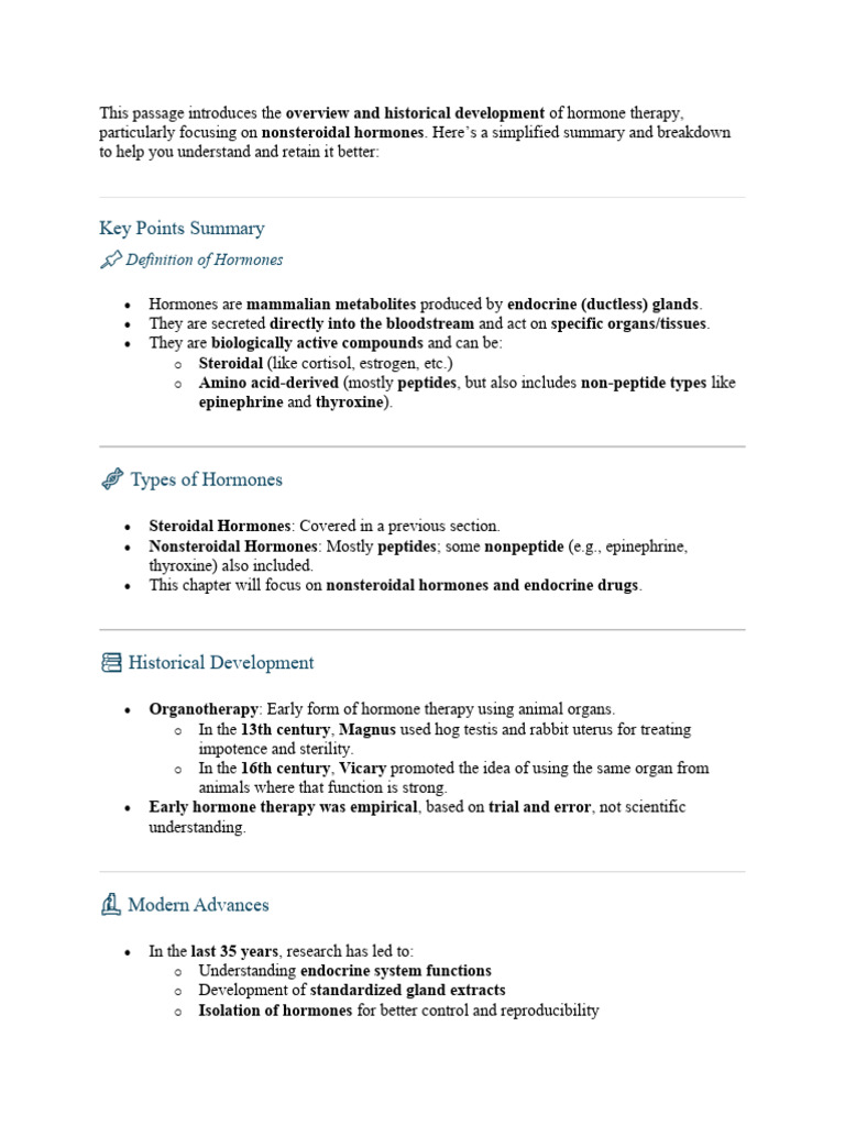 Peptide Hormones Endocrine System Notes | PDF | Hormone | Thyroid ...