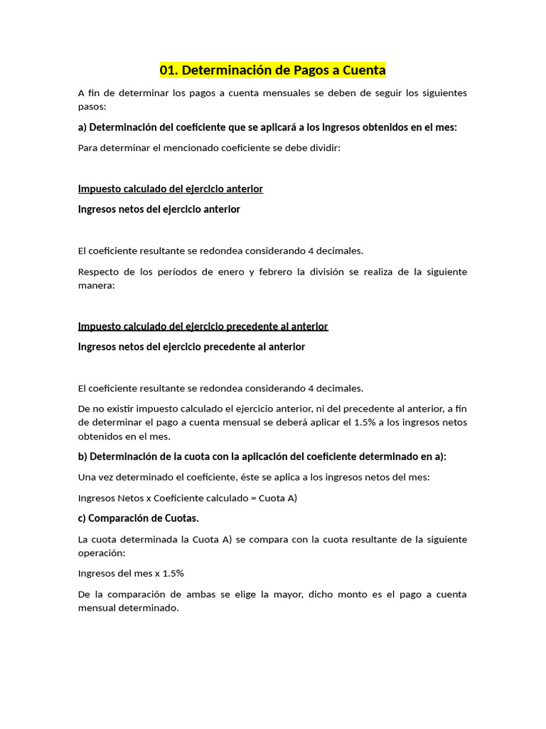 Sistemas para Determinar El Pago A Cuenta Del I. A La Renta Semana 6 ...
