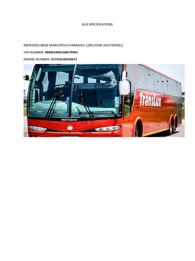 Bus Specifications | PDF