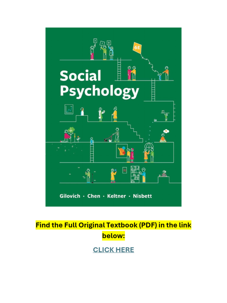 Social Psychology, 6th Edition Overview | PDF | Psychology