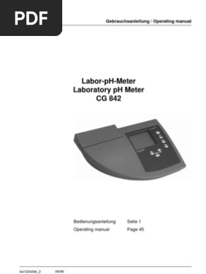 Labor-pH-Meter Laboratory PH Meter CG 842