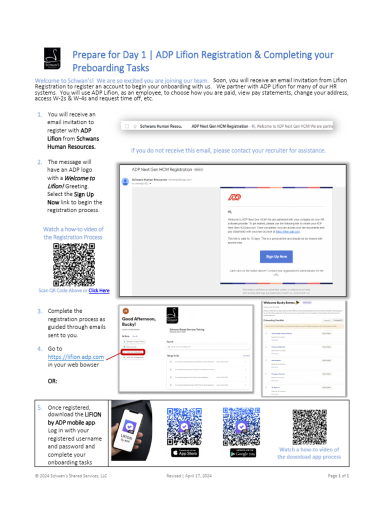 ADP Lifion Onboarding Guide for New Employees | PDF