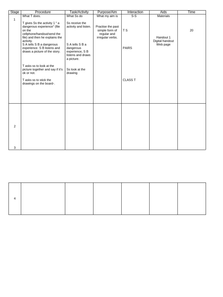 Practicing Past Simple Verbs Activity | PDF