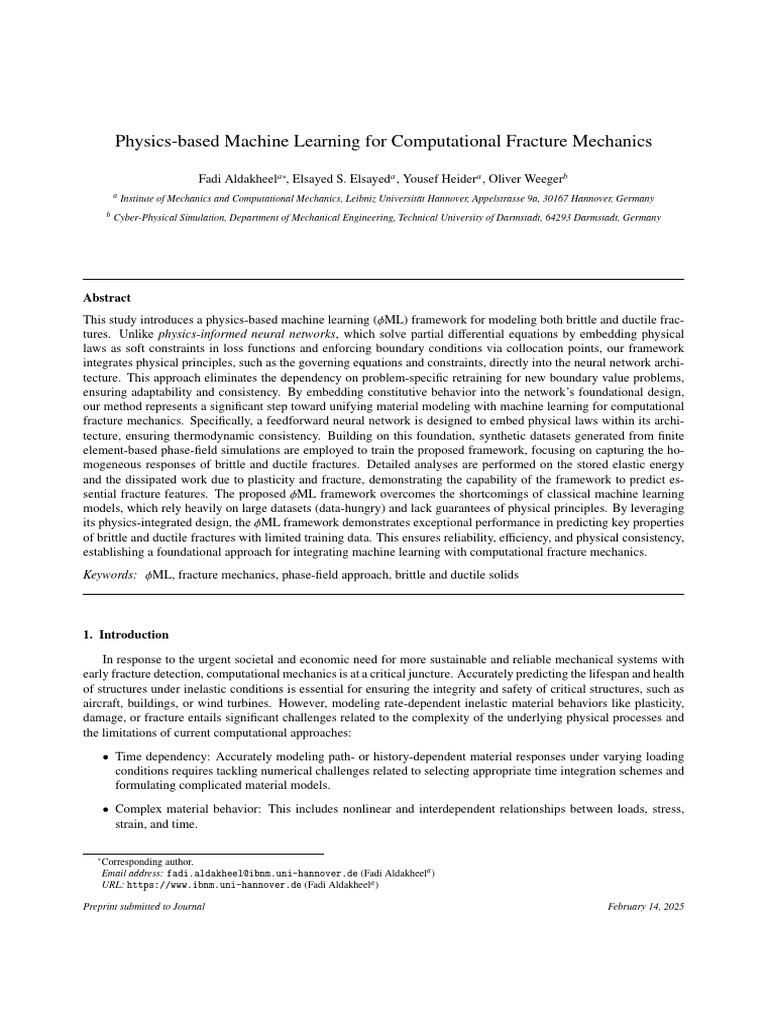 Physics-Based Machine Learning For Computational Fracture Mechanics ...