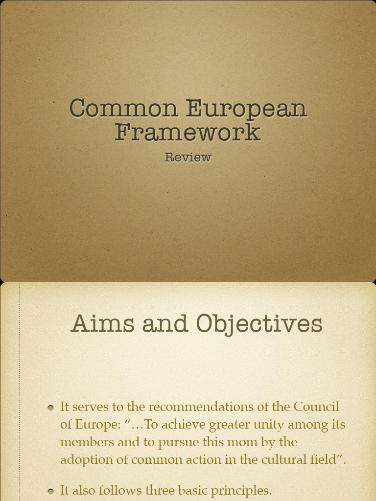 Common European Framework Overview | PDF