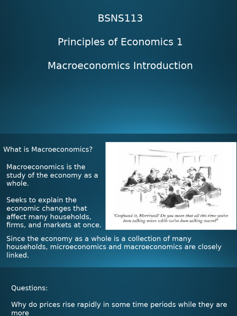 Introduction to Macroeconomics and GDP | PDF | Gross Domestic Product ...