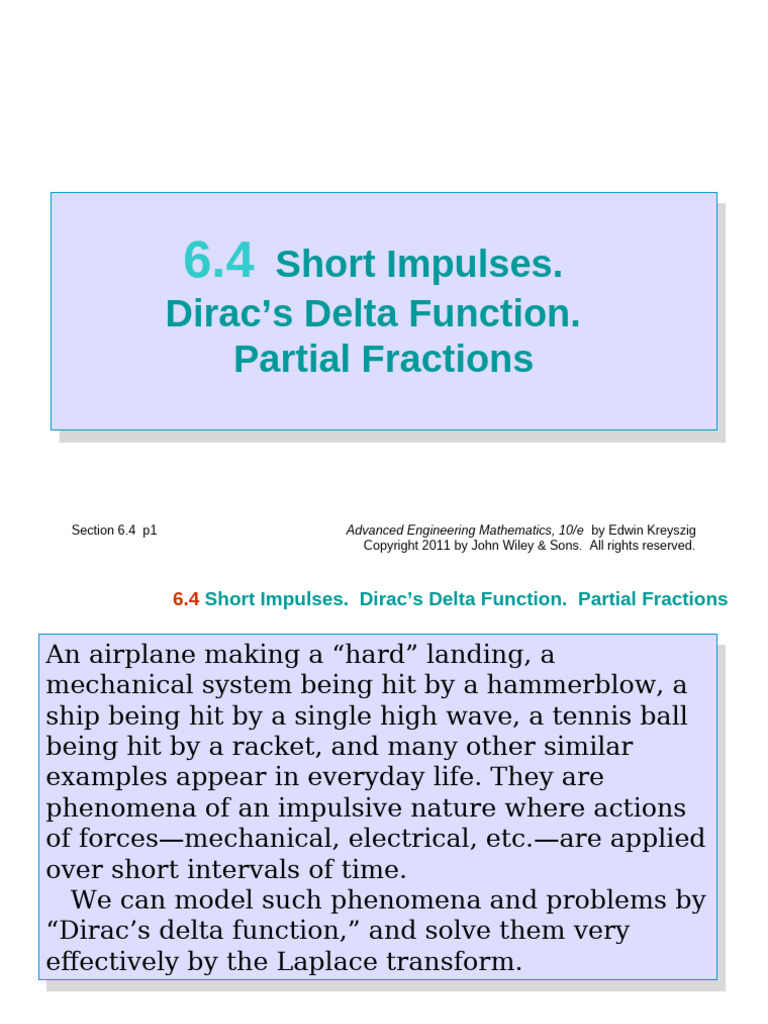 Ch6 Laplace | PDF | Ordinary Differential Equation | Teaching Mathematics